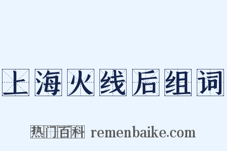 上海火线后组词是什么意思的图片